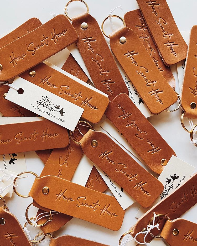 Script Keychains – Twin Sparrow