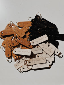 "Dog Mom" Script Keychain