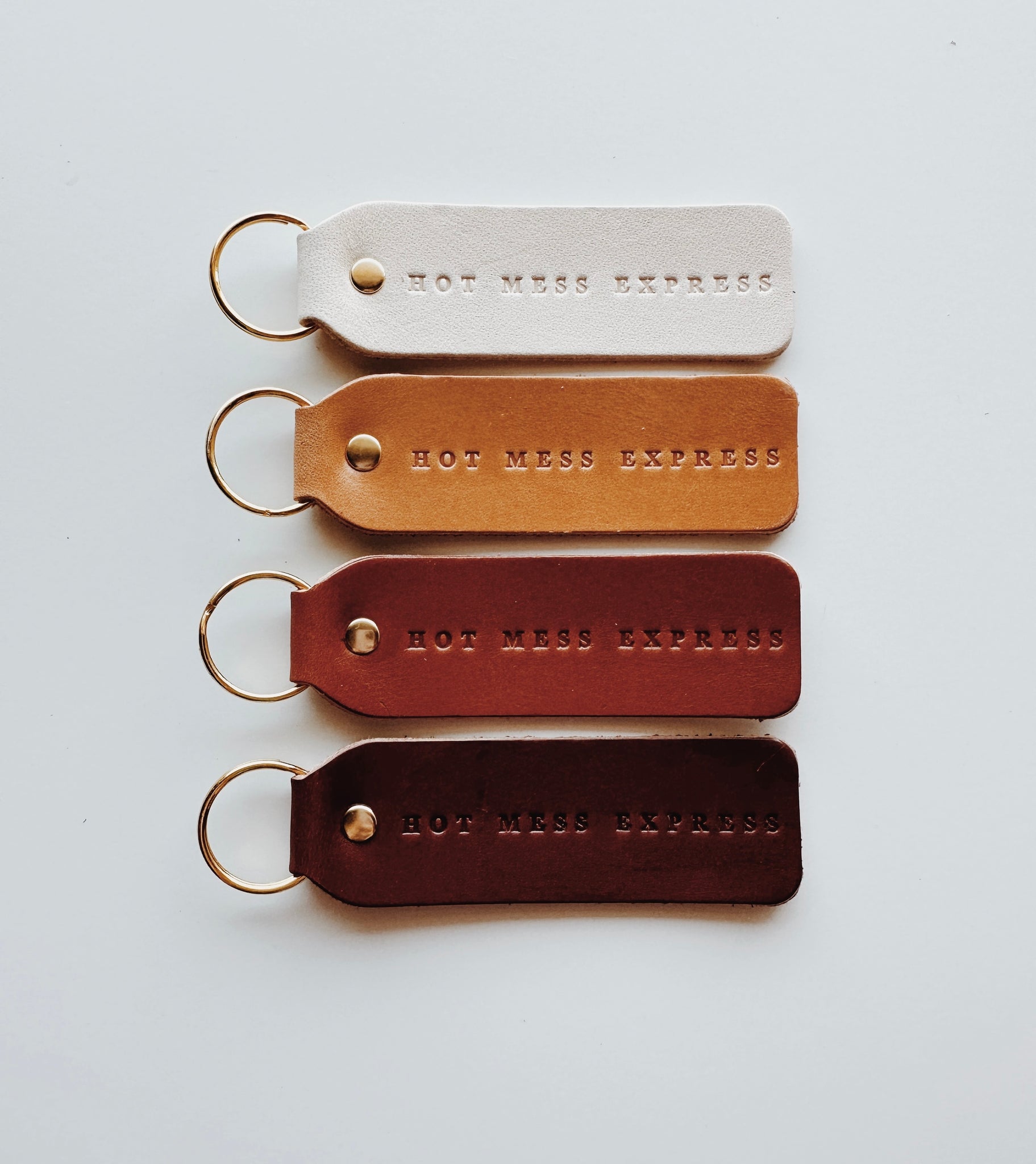 Hand Stamped Keychains – Twin Sparrow