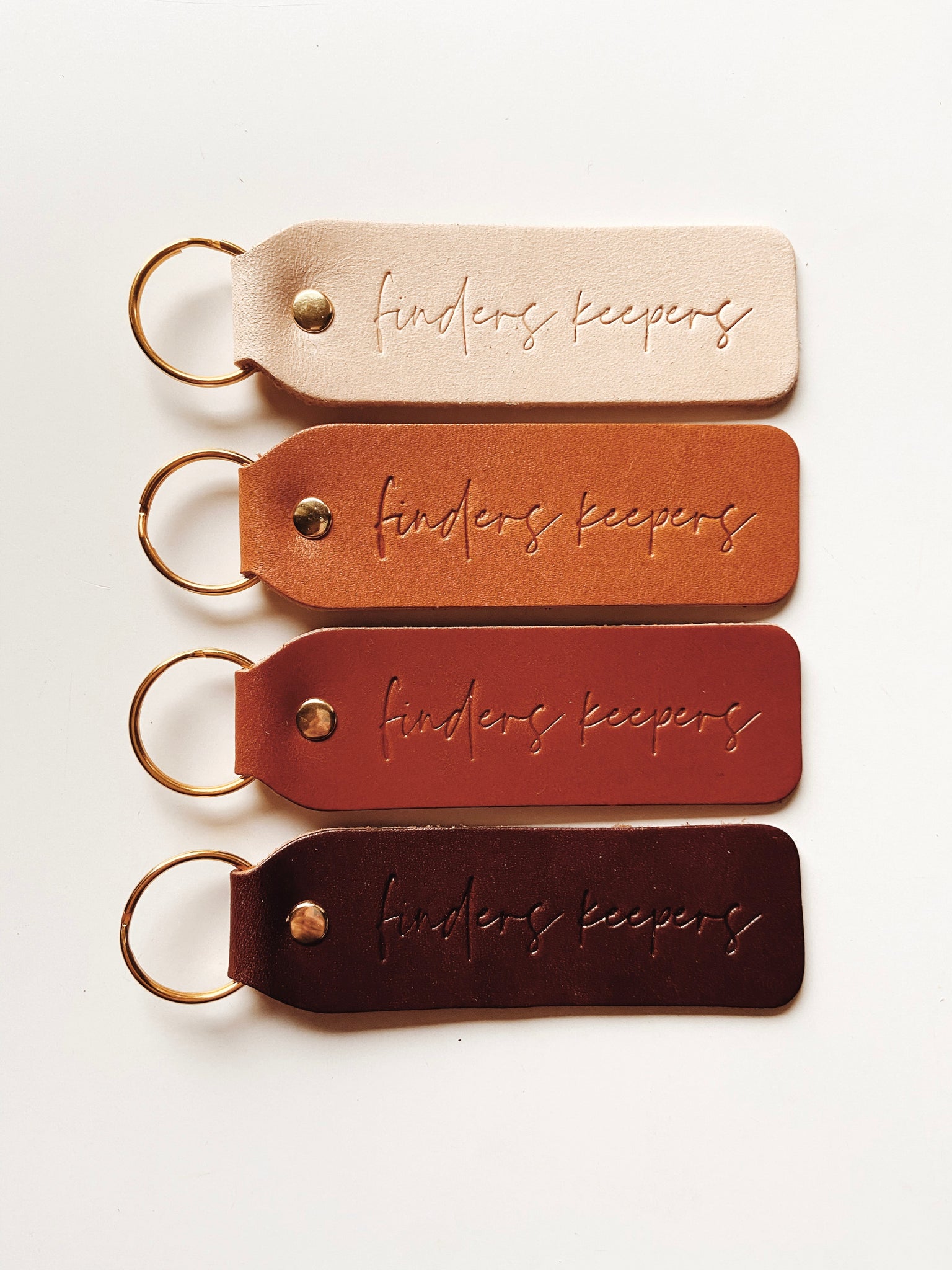 "Finders Keepers" Script Keychain